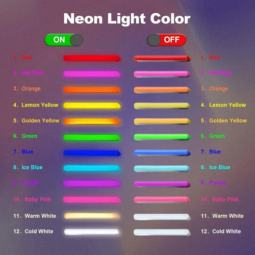 Vista 7 de Letrero de neón personalizado con texto en inglés «Feliz Cumpleaños», luz LED de pared para cumpleaños, decoración de fiestas, patio trasero