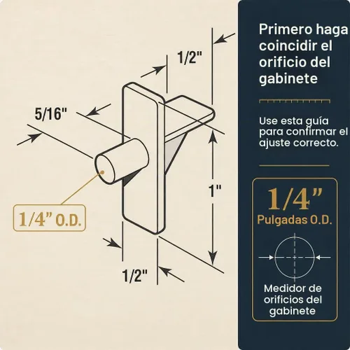 Vista 2 de Prime-Line U 10136 1/4 pulgadas, plástico transparente, clavija de soporte para estante (paquete de 8)