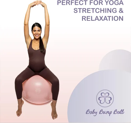 Vista 3 de Pelota de parto Baby Bump para embarazo y parto Bola de maternidad, yoga, pilates y ejercicio Diseño antiestallido y antideslizante