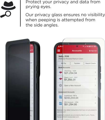 Vista 2 de magglass Samsung S21 FE Protector de pantalla de vidrio templado (privacidad)