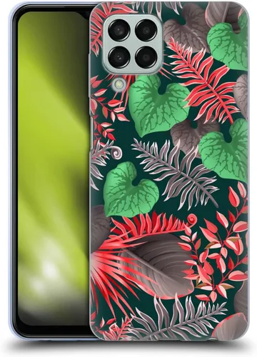 Vista 8 de Head Case Designs Officially Licensed Haroulita Blue Red Ethnic Pattern Gel Case [Military Grade Protection] Compatible with Samsung Galaxy M33
