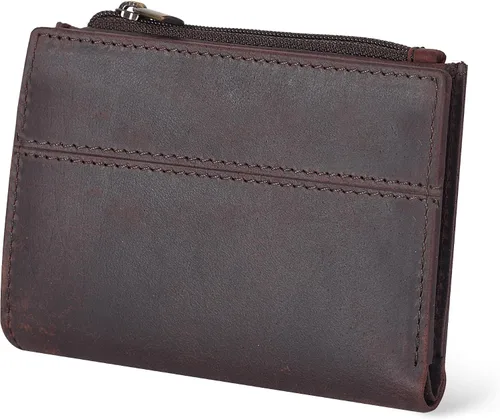Vista 19 de Billetera Oak Leathers para mujer de piel de grano completo - Pequeña con protección RFID, monedero para monedas, tarjetero de crédito y DNI