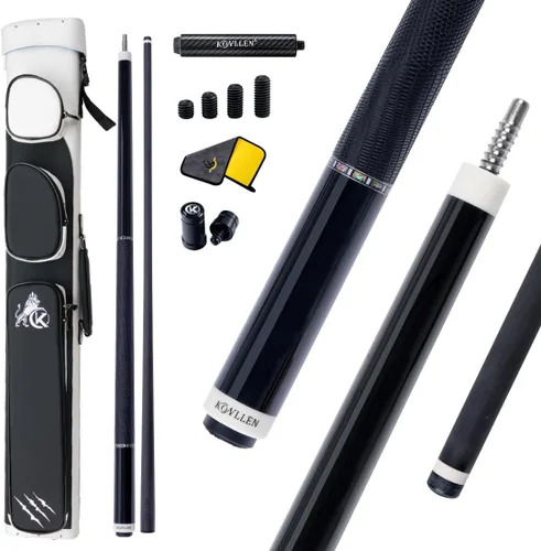 Vista 19 de KONLLEN Carbon Fiber Pool Cue, Low Deflection Shaft with Pro Taper 1.0 Taco negro