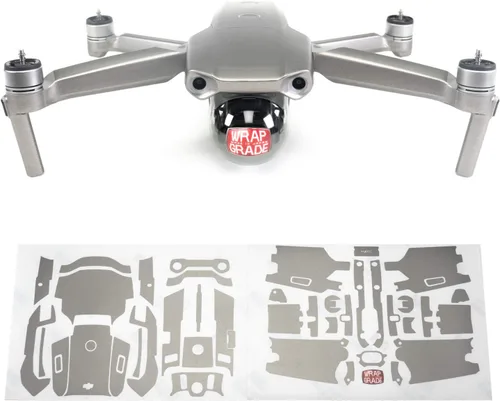 Vista 18 de Wrapgrade Unidad Principal Skin Compatible con DJI Mavic Air 2 (Airforce Silver)