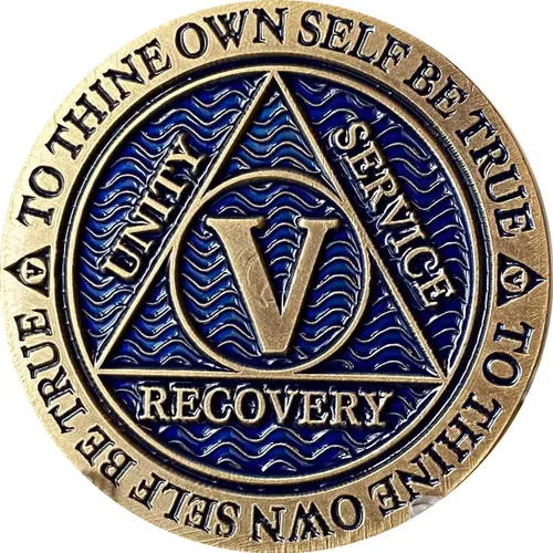 Vista 5 de 5 años AA Medallion Reflex Antique y Blue Color Bronze Chip