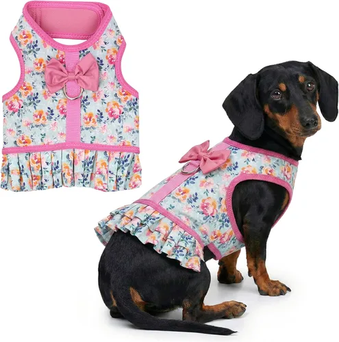 Vista 11 de Arnés para perro Parisian Pet - Arnés de libertad ajustable - Chaleco para perro de camuflaje verde - Arnés para perro de 100% tela de malla