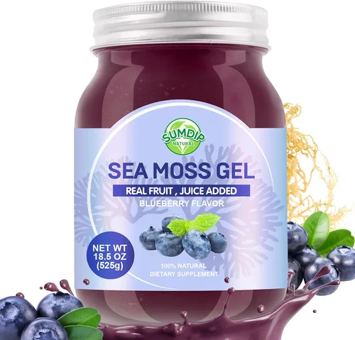 Vista 8 de Gel de Musgo Marino (28OZ), Gel de Seamoss Irlandés Crudo Vegano, Suplementos de Vitaminas y Minerales para el Sistema Inmune y Digestivo, Manzana