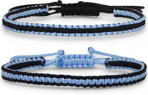 Vista 9 de 2 piezas de pulseras a juego de color rojo y negro para mejores amigos y parejas, regalo para cumpleaños, novio, novia, mejores amigos, amistades