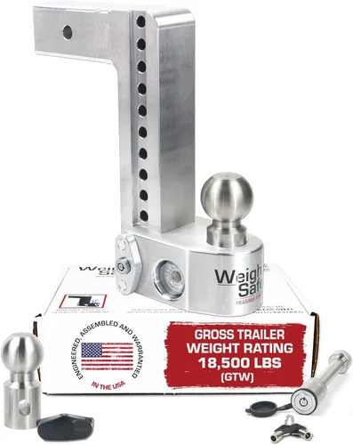 Vista 9 de Enganche de caída seguro con vástago de 6.3 cm, enganche ajustable para remolque, de aluminio y soporte de bola con escala integrada, 2 bolas