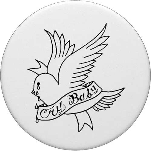 Vista 3 de Cry Baby Estético Tatuaje Crybaby Bird PopSockets Swappable PopGrip
