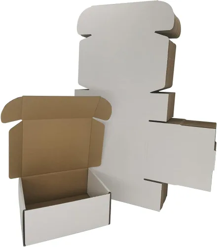 Vista 17 de Paquete de 25 cajas de envío pequeñas de 4 x 4 x 1 pulgadas, sobres de cartón corrugado negro para negocios de embalaje por correo (BK441-25)