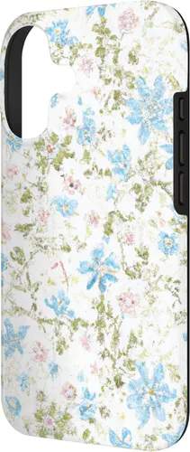 Vista 2 de Light Blue Floral Flowers Country Vintage Antique Case for iPhone 17