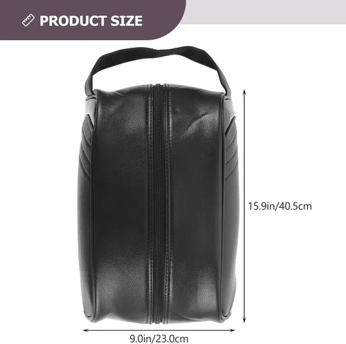 Vista 7 de BESPORTBLE Bolsa de zapatos impermeable con cremallera, organizador de viaje para zapatos deportivos, compacto y plegable para golf, ciclismo