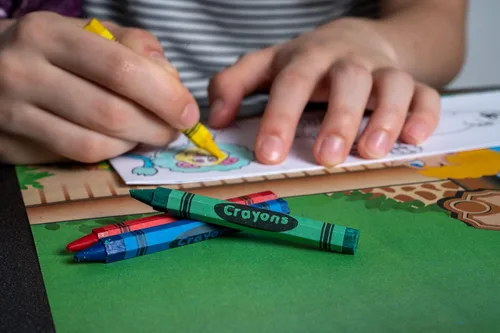 Vista 5 de AmerCare Royal - Crayones de panal no tóxicos para niños, 4 colores envueltos individualmente para violonchelo, colores surtidos para restaurantes