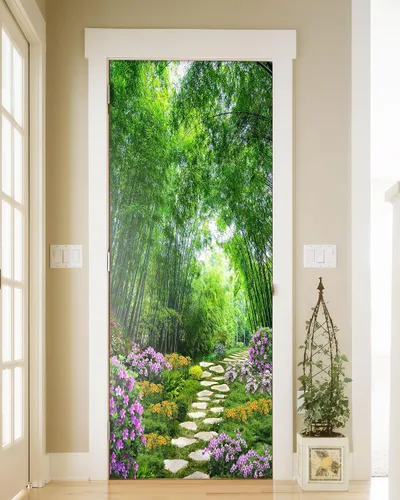 Vista 10 de FLFK Papel tapiz autoadhesivo extraíble para puerta de mar, 30.3 pulgadas de ancho x 78.7 pulgadas de largo, dividido en dos piezas