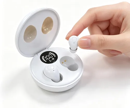 Vista 10 de Auriculares para dormir de lado, ultra mini auriculares inalámbricos Bluetooth 5.4 para dormir, tapones para los oídos ocultos que reducen el ruido