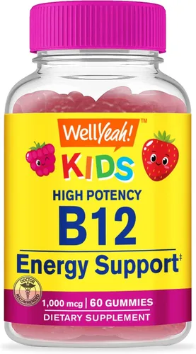 Vista 3 de WellYeah Curcumina de cúrcuma para niños + vitamina B12 para niños, paquete de gomitas – Gran sabor, suplemento vitamínico, sin gluten, sin OMG