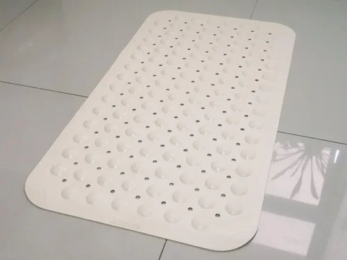 Vista 12 de Tapete antideslizante para bañera con ventosa y orificios de drenaje, tapete de baño para bañera, tapete de baño para bañera