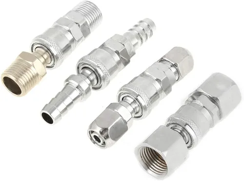 Vista 5 de Conector rápido para manguera de compresor, accesorio de manguera neumática, 8 piezas de conector de manguera, BSP 1/2 pulgada, manguera