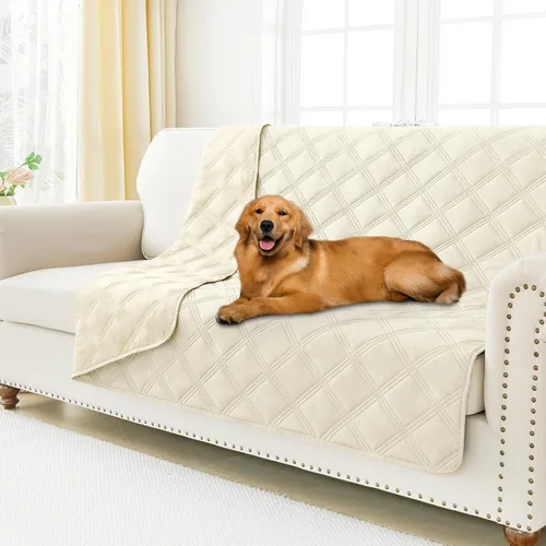 Vista 73 de Smiry Funda impermeable para cama de perro, manta reversible para mascotas para sofá Manta suave lavable para perro, funda a prueba de fugas