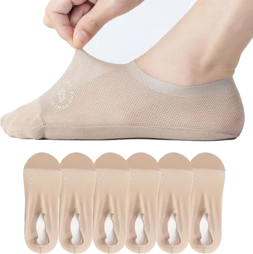 Vista 12 de Calcetines ultrafinos sin costuras antideslizantes de nylon para mujer, invisibles, ligeros y transpirables, paquetes de 3, 4 y 6 pares