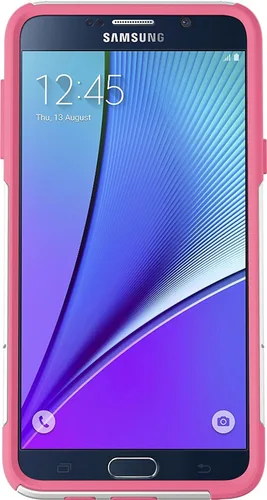Vista 4 de OTTERBOX Commuter - Funda para Samsung Galaxy Note5, embalaje al por menor, hibisco escarcha (blanco/hibisco rosa)
