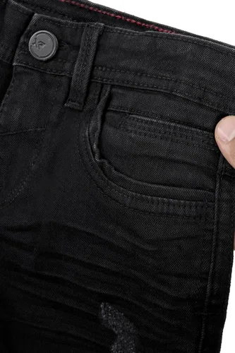 Vista 4 de X RAY Jeans desgastados para niños (2T-16), pantalones elásticos ajustados para niños grandes y pequeños, jeans rasgados para niños