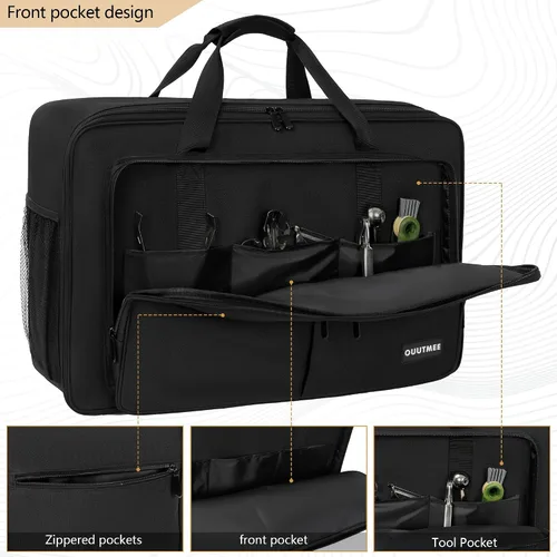 Vista 2 de Funda de transporte para estufa de campamento compatible con estufa de campamento Coleman de 2 quemadores, bolsa de almacenamiento impermeable