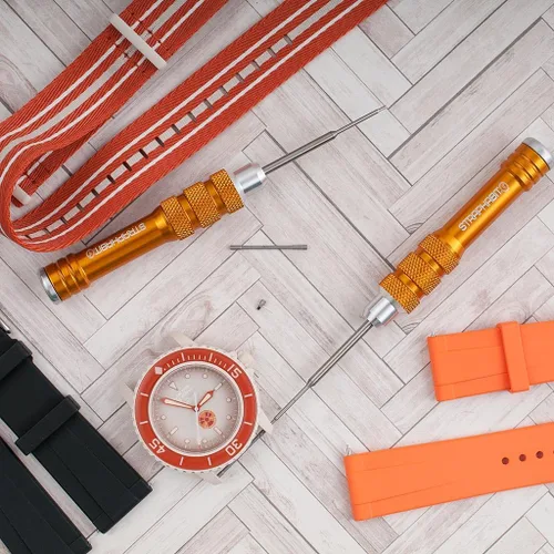 Vista 9 de StrapHabit Juego de destornilladores hexagonales para Blancpain X Swatch Scuba Fifty Fathoms - Kit de herramientas esenciales para reloj