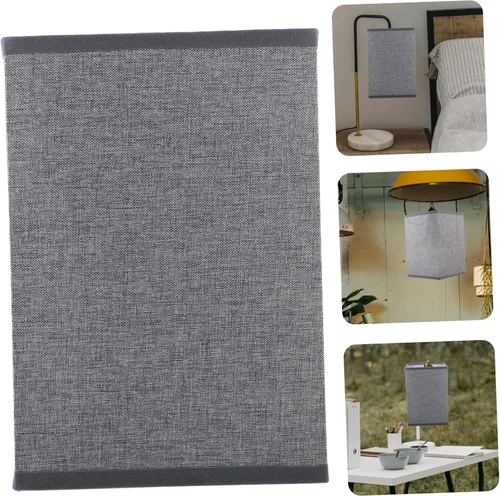Vista 4 de Lámpara de pie Lámpara de pie Pantalla cuadrada Rectangular Lino Lavable a mano Cubierta de luz de mesa