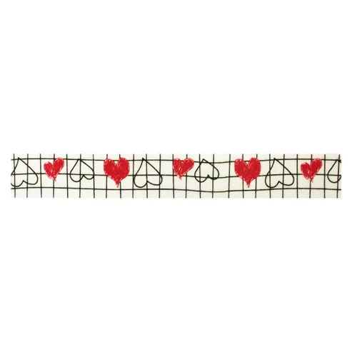 Vista 3 de Wrapables Cinta adhesiva Washi de patrones coloridos, bocetos de corazón