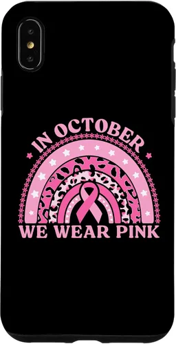 Vista 7 de iPhone 14 En octubre usamos funda para cáncer de mama de leopardo rosa arcoíris 2023