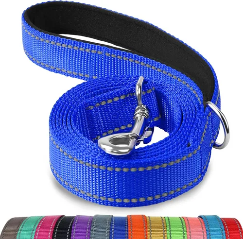 Vista 22 de Joytale - Correa reflectante de doble cara para perro, 6, 5 y 4 pies, resistente de nailon, asa acolchada, para pasear perros pequeños y medianos