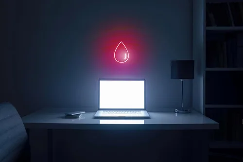 Vista 5 de ADVPRO Señal de neón del silicón LED de la flexión de la gota de agua - azul - st16s32-fnu0070-b