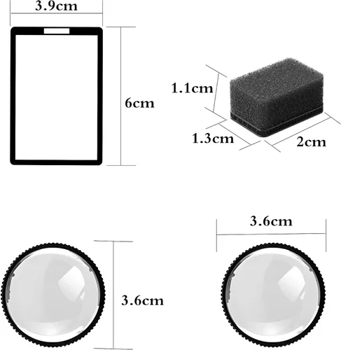 Vista 2 de Protector de pantalla de vidrio templado para Insta360 X4 con protector de lente y micrófono de espuma para reducción de ruido