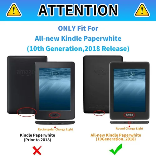 Vista 23 de Funda para tablet Kindle Fire 7 2019/2017 lanzamiento 9ª/7ª generación 7 pulgadas, ligera, protectora de piel sintética, cubierta inteligente