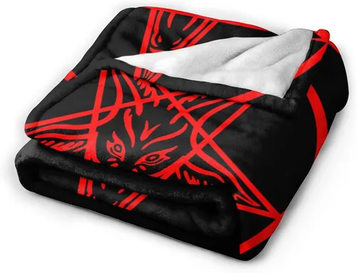 Vista 2 de Baphomet Satan Symbol - Manta térmica, ligera, súper suave y cálida para todas las estaciones, para sofás
