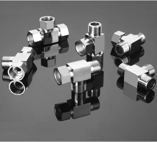 Vista 5 de Adaptador desviador de agua, 4 vías X1, conector de manguera G1/2", latón cromado, plata