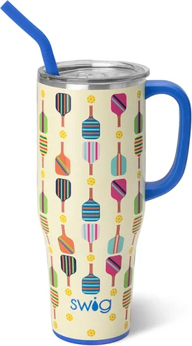 Vista 39 de Swig Life - Taza Mega de 40 onzas, Taza de 40 oz con asa, apta para vasos, apta para lavavajillas, taza aislada extra grande, acero inoxidable
