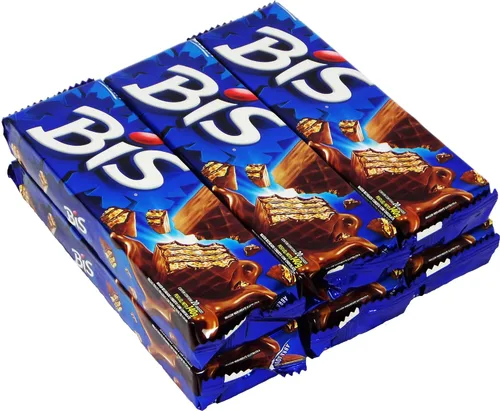 Vista 4 de Chocolate con leche - Caja con 20 unidades - Chocolate ao Leite - Caixa c/20 unidades - Bis Lacta - Peso neto 4.44 oz (126g)