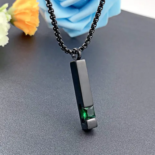 Vista 69 de YOUFENG collar con urna para cenizas, cubos de piedras natales, urna para cenizas humanas, collar de urna de cremación, relicario, recuerdo