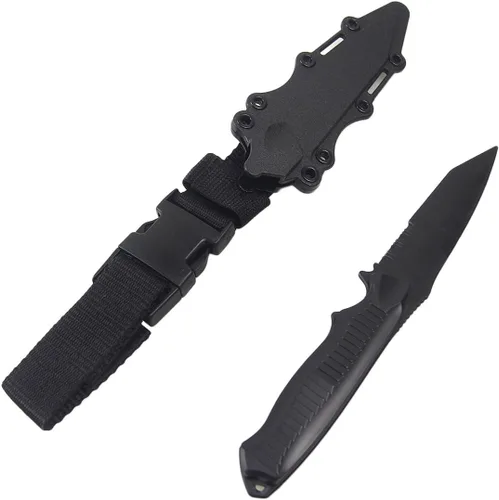 Vista 16 de Cuchillo bayoneta Toonol de plástico para entrenamiento táctico con vaina 1 pieza M9-negro