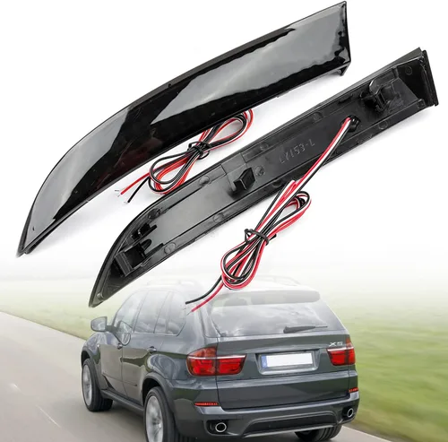Vista 2 de Luces reflectoras LED para parachoques trasero 2010-2013 B-MW X5 E70 LCI sin M Sprots Red Led Tail Driving Parking Lamps Full Strip LED Reflector