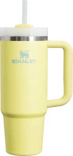 Vista 64 de STANLEY Quencher H2.0 Vaso Térmico con asa y pajilla, 64 onzas, tapa Flowstate de 3 posiciones, gran capacidad para viajes y deportes, vaso de acero