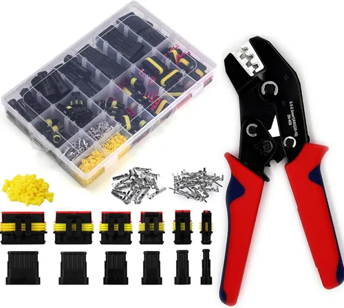 Vista 9 de 20 kits de conectores de 2 pines conectores eléctricos automotrices de desconexión rápida 2 cables impermeable conector terminal kit de enchufe