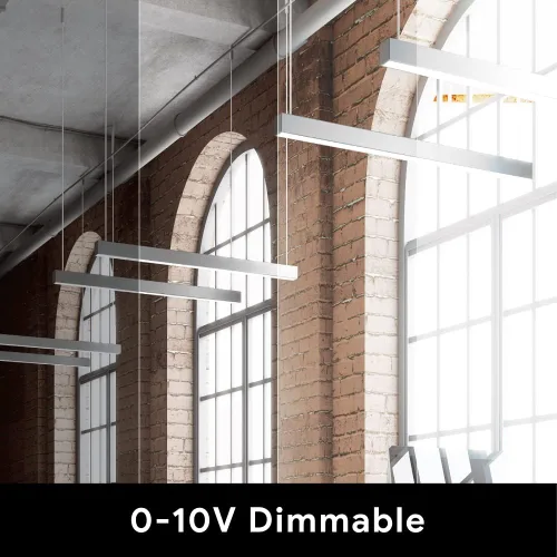 Vista 5 de Euri Lighting EUD4-50W103sw-S, Linkable 4FT DUAL CCT Lineal Up/Down Light, 50W, 6500lm, 3000K/4000K/5000K, 120-277V, Clasificación de humedad, 0-10V
