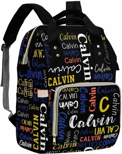 Vista 34 de Artsadd Bolsos para pañales personalizados con nombre, mochila monograma, regalos para baby shower, pattern 01, Tamaño único, Mochilas Daypack
