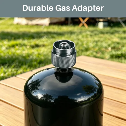 Vista 10 de Adaptador de estufa de camping 1 Lb Entrada de tanque pequeño de propano EN417 Cilindro de salida de válvula lindal LPG Adaptador de Adaptador 1