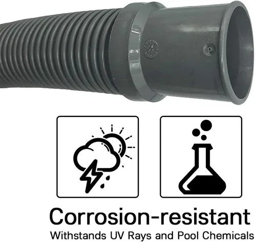 Vista 5 de Puri Tech Manguera de conexión de filtro de piscina resistente sobre el suelo, válvula de 1.25 pulgadas x 6 pies abrazaderas incluidas, conecta