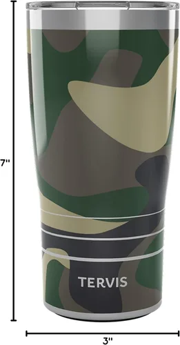 Vista 9 de Tervis Traveler Hunting Forest Camo - Vaso aislado de triple pared para viaje mantiene las bebidas frías y calientes, 20 onzas, acero inoxidable